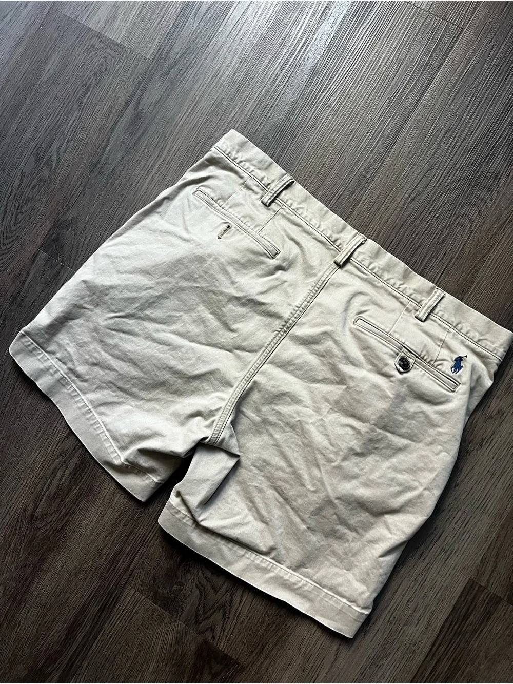 Ralph Lauren Men's Flat-Front Cotton Chino Shorts in Khaki